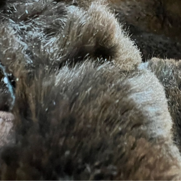 Greg Bell Brown Suede Leather jacket coat faux fur lined women’s size Large - Picture 5 of 7